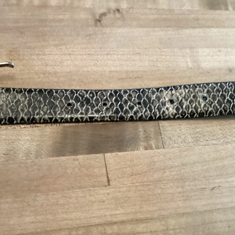 Sandy Duftler Designs Women's Snake Skin Print Leather Belt 2485 Medium